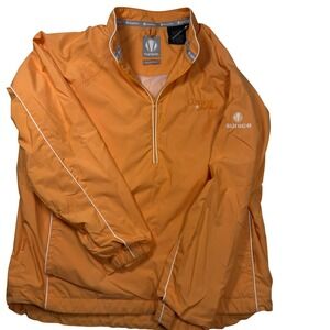 Sunice Womens Medium Windbreaker Cowboys Golf Club Quarter Zip Orange Rare Find